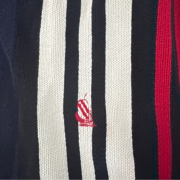 Vintage 90s Nautica Striped Sweater Mens Large Oversized Colorblock Preppy - Picture 2 of 6